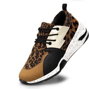 Women's Wedge Sneakers Leather 2.5 inch Heel Casual Fashion Trendy Shoes